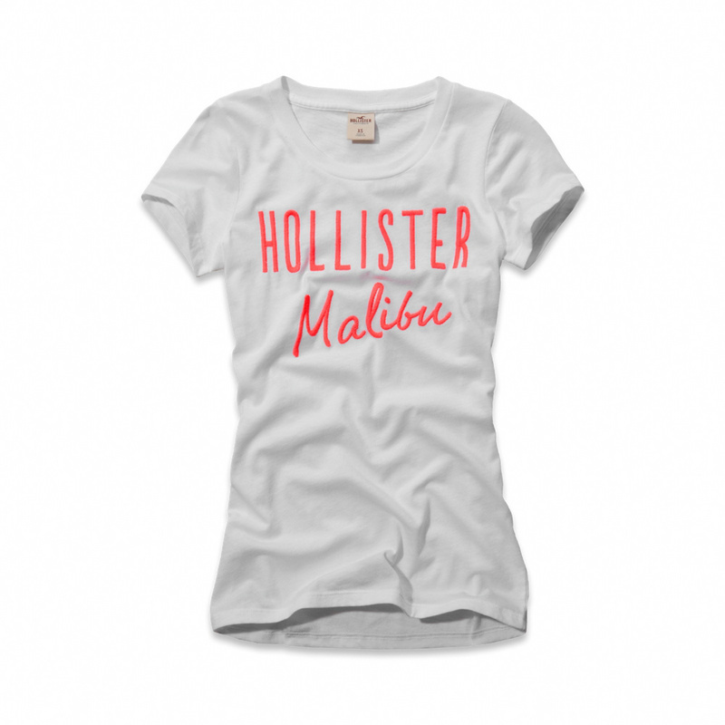 Hollister Mujeres De Cuello Redondo Corto Remera HCO4802